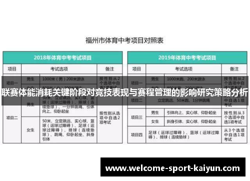 联赛体能消耗关键阶段对竞技表现与赛程管理的影响研究策略分析